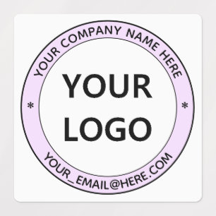 Modelo de Etiquetas de Negócios com Logotipo e Nom