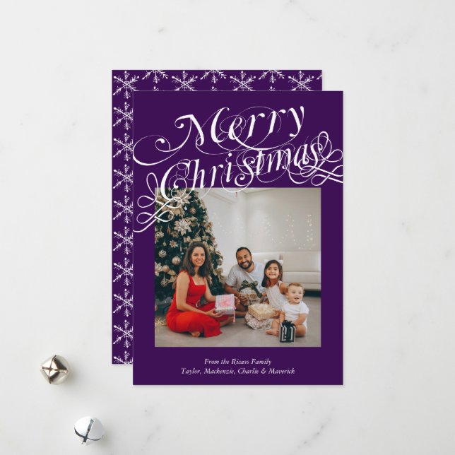 Modelo de Feliz Natal com Tipografia Chique (Frente/Verso In Situ)