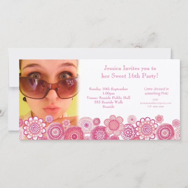 Modelo de Festa de aniversário 16 doce (Frente)