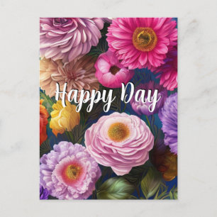 Modelo de Flores Mistas de 6 Cores com Texto Perso