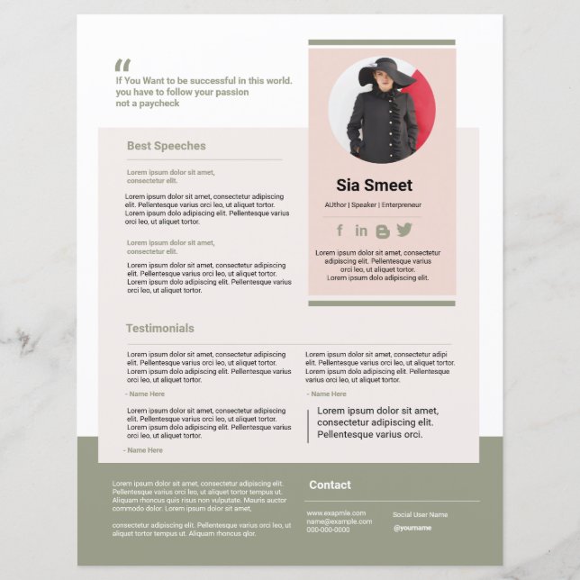 Modelo de folha auto-falante 1 (Frente)