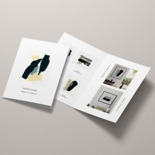 Modelo de Folheto de Artista Minimalista