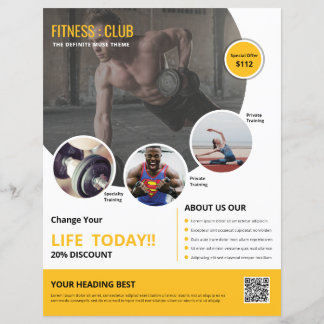Modelo de Folheto de Ginástica Fitness