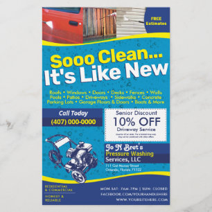 Modelo de Folheto de Meia Página com Lavagem de E