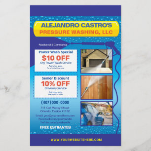 Modelo de Folheto de Meia Página de Lavagem de Ene