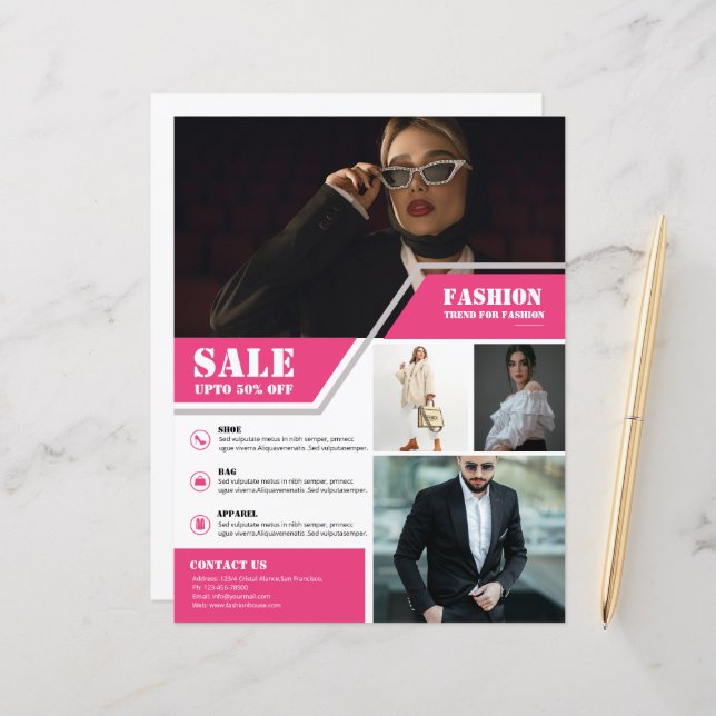 Modelo de Folheto de Promoção do Produto (Frente/Verso In Situ)