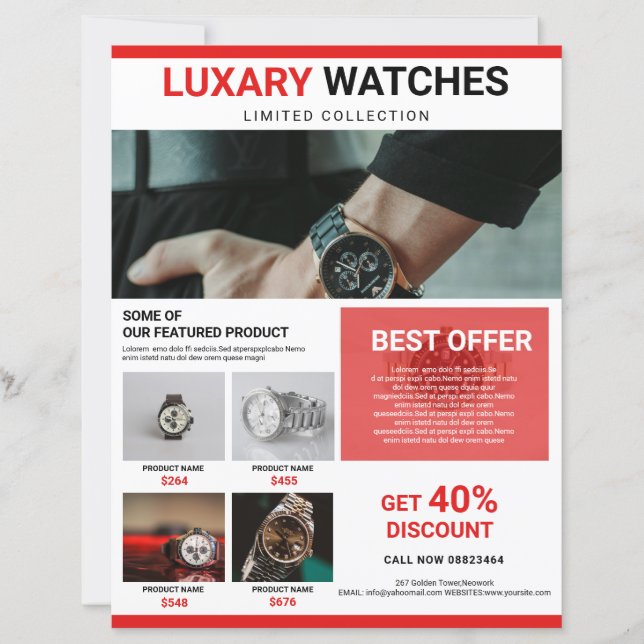 Modelo de Folheto de Promoção do Produto (Frente)