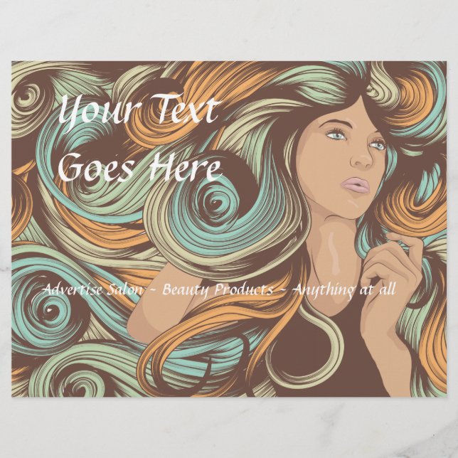 Modelo de Folheto de Salão Personalizado (Frente)