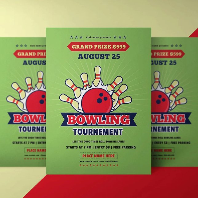 Modelo de folheto de torneio de Bowlong (Criador carregado)
