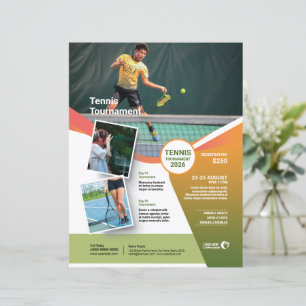 Modelo de Folheto de Torneio de Tênis