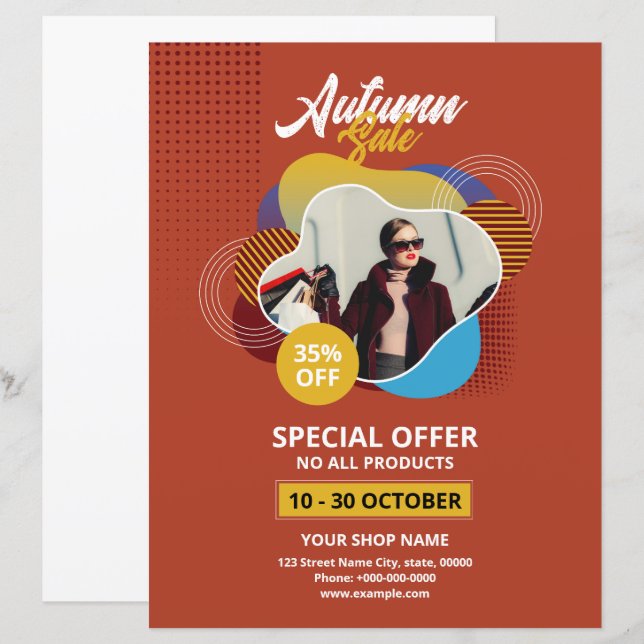 Modelo de Folheto de Venda de Promocional de outon (Frente/Verso)