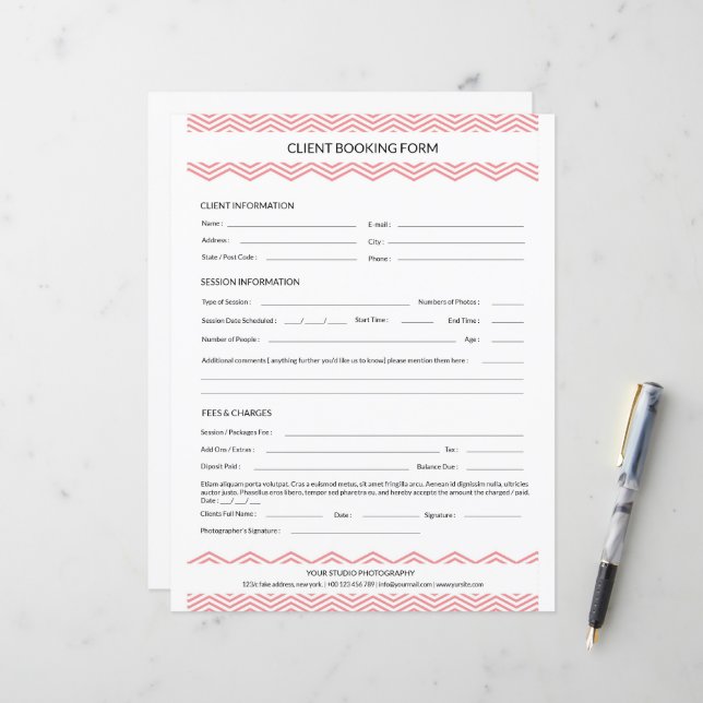 Modelo de Formulário de Contrato de Sessão de Fotó (Frente/Verso In Situ)