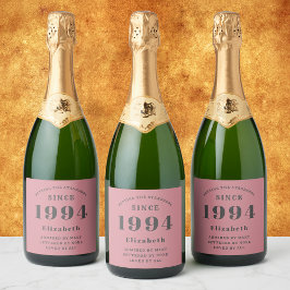 Modelo De Foto Cor-De-Rosa E aniversário de 30 ano