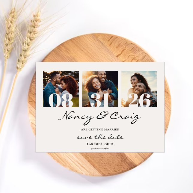 Modelo de Foto Culinária para Salvar a Data (Criador carregado)