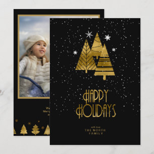 Modelo de Foto das Árvores de Natal V2 Dourado ID