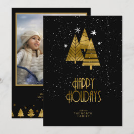 Modelo de Foto das Árvores de Natal V2 Dourado ID8