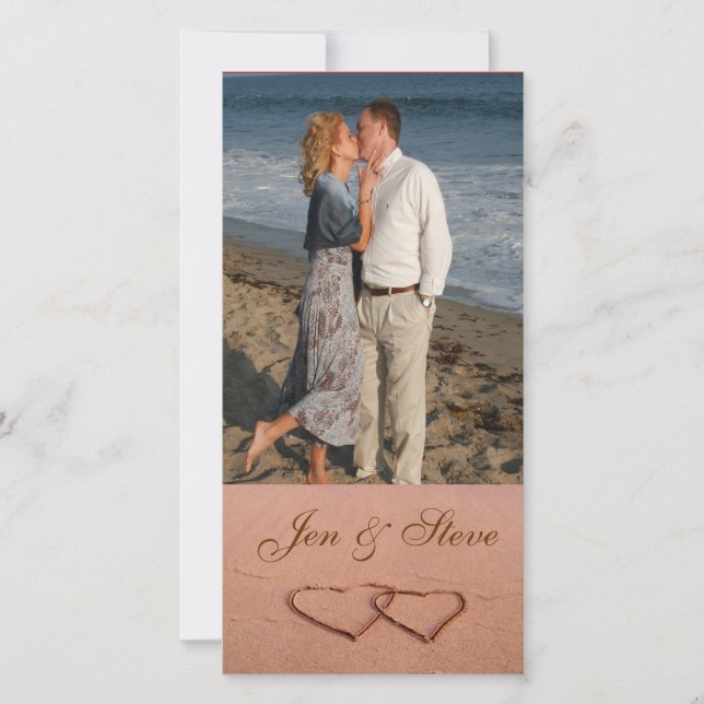 Modelo de foto de amor na praia (Frente)