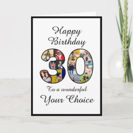 Modelo de Foto Elegante Branco aniversário de 30 a