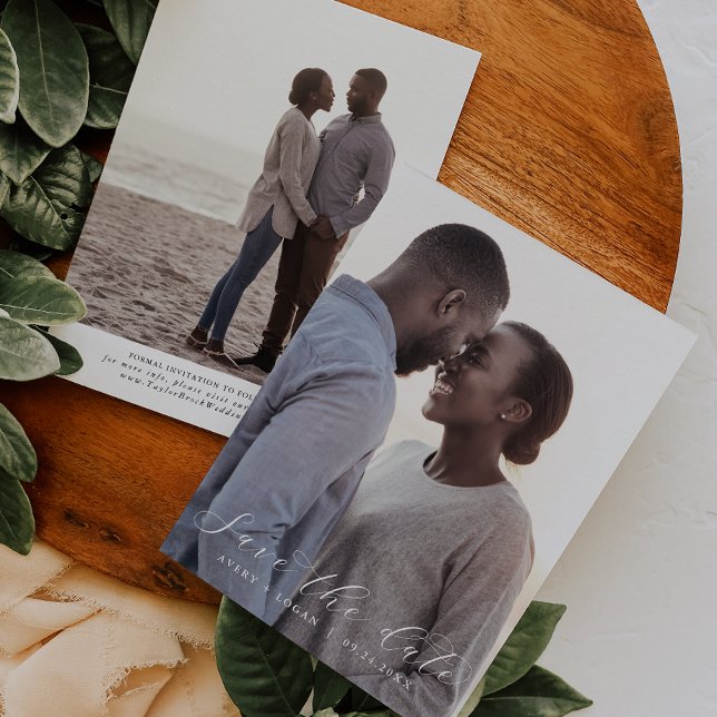 Modelo de Foto Escuro de Script Elegante Salvar a  (Criador carregado)