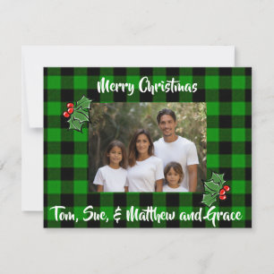 Modelo de foto holandês da xadrez verde de Natal