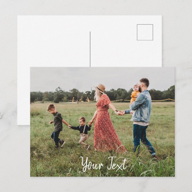Modelo de Foto Personalizada e Texto Personalizado (Frente/Verso)