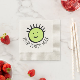 Modelo de guardanapos de papel para coquetel com f