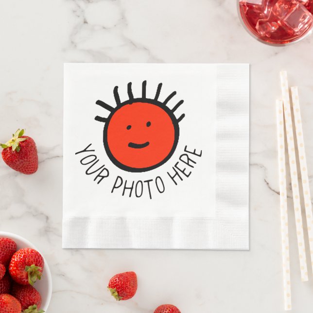 Modelo de guardanapos de papel personalizados com  (Insitu)