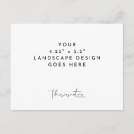 Modelo de impressão de cartão 4,25x5,5" paisagem