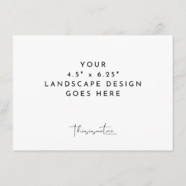 Modelo de impressão de cartão 4,5x6,25" em paisage