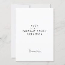 Modelo de impressão de cartão de retrato vertical 