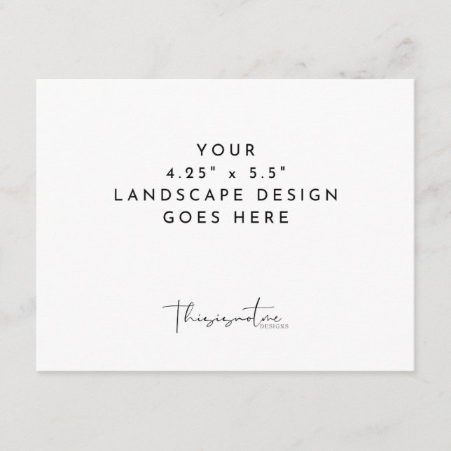 Modelo de impressão de cartões 4.25x5.5" em orient (Frente)