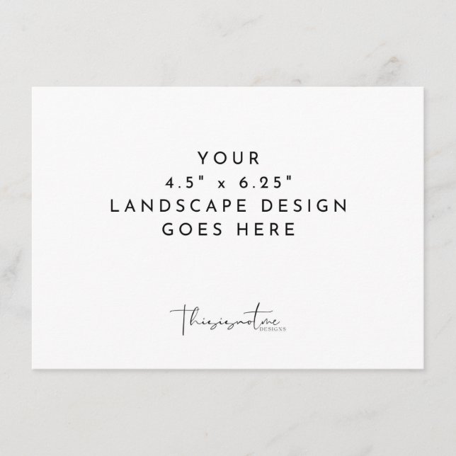 Modelo de impressão de cartões 4,5x6,25" na horizo (Frente)