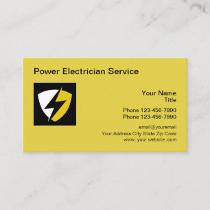 Modelo de Logotipo de Eletricista Cartões de Visit