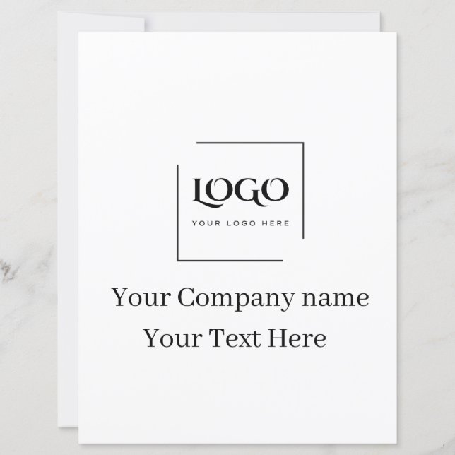 Modelo de logotipo personalizado elegante (Frente)