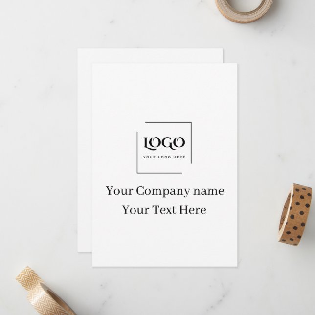 Modelo de logotipo personalizado elegante (Frente/Verso In Situ)