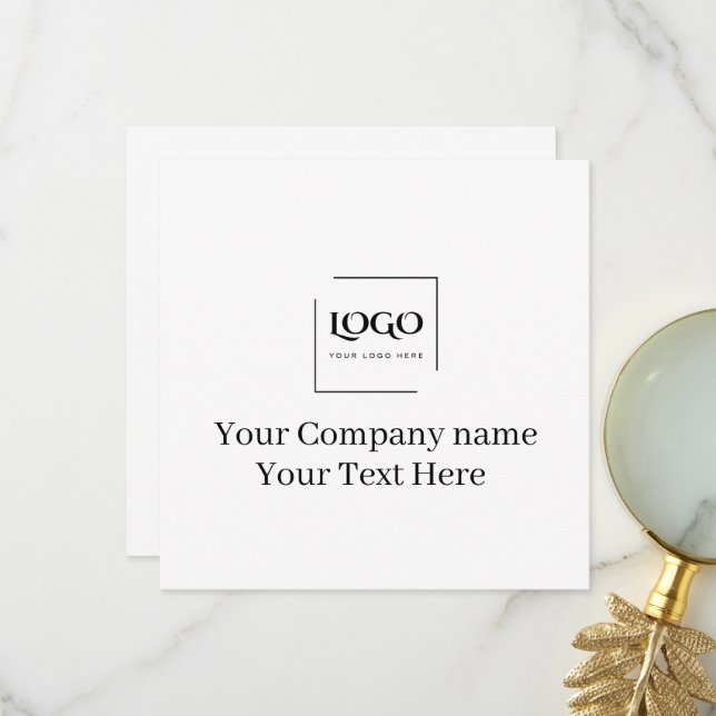 Modelo de logotipo personalizado elegante (Frente/Verso In Situ)
