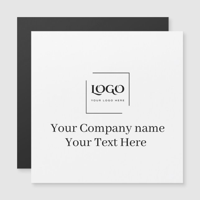 Modelo de logotipo personalizado elegante (Frente/Verso)