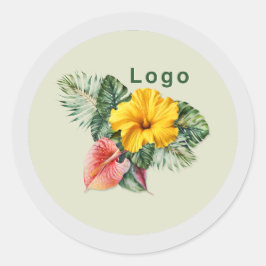 Modelo de logotipo redondo para adesivo de produto