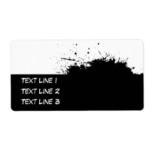 Modelo De Mancha De Tinta Grunge Para Etiqueta