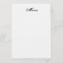 Modelo de Menu de Casamento Branco com Borda Faux-