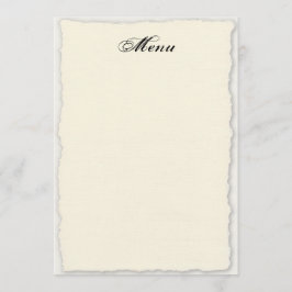 Modelo de Menu de Casamento Clássico com Borda Fau