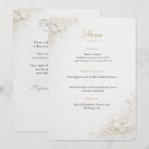 Modelo de Menu de Casamento Floral Elegante