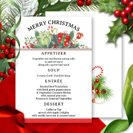 Modelo de Menu Natal Clássico Whimsical