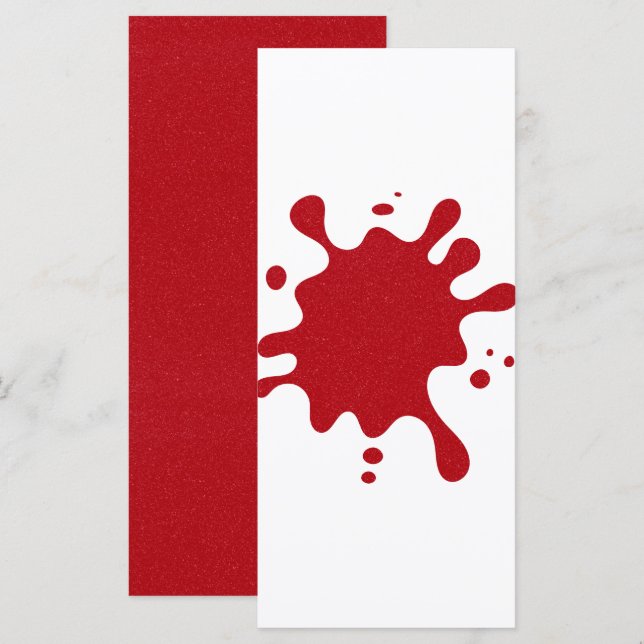 Modelo de Menu Personalizado com Estilo Vermelho d (Frente/Verso)