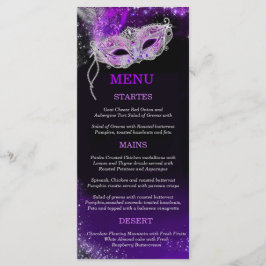 Modelo de Menu Personalizado para Baile de Máscara