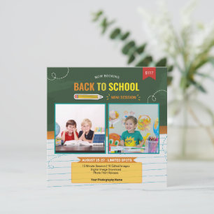 Modelo de mini sessão de volta às aulas