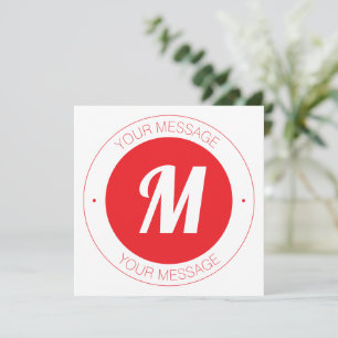 Modelo de Monograma e Texto Circular Personalizáve