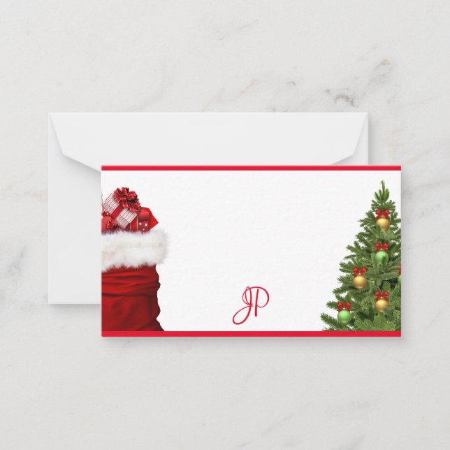 Modelo de Monograma Manuscrito de Natal Personaliz (Frente)