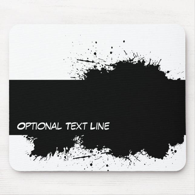 Modelo de Mousepad com Mancha de Tinta Grunge (Frente)