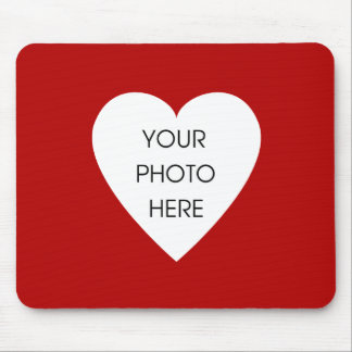 Modelo de Mousepad da beira do coração - vermelho
